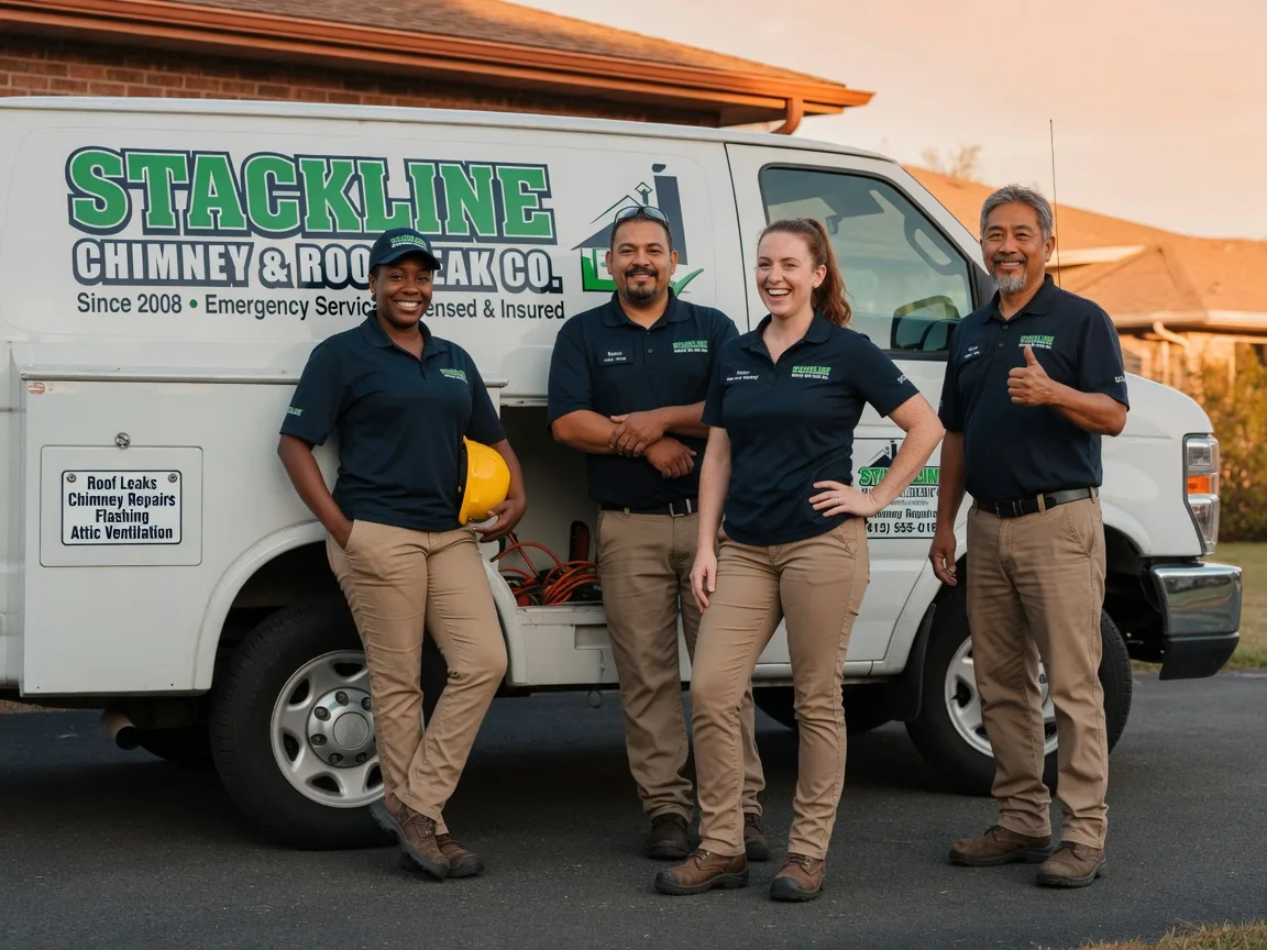 Chimney flashing repair company in Marietta, TX